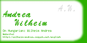 andrea wilheim business card